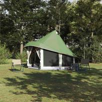 Tipi palapinė su stogu Žalia 404 x 370 x 270 cm tafta
