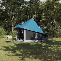 Tipi palapinė su stogu Mėlyna 404 x 370 x 270 cm tafta