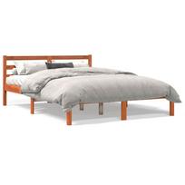 vidaXL Lovos rėmas Vaško ruda 120 x 190 cm Solid Pine Wood, Plywood