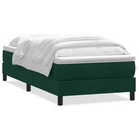 vidaXL Box Spring Lova be čiužinio Tamsiai žalia 200x220 cm aksomas