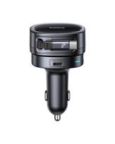 Automobilinis įkroviklis PrimeTrip VR1 60W 12-24V USB-A + USB-C QC PD su ištraukiamu 0.8m USB-C laidu, juodas