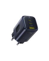 Sieninis įkroviklis PicoGo AE11 67W USB-A + 2xUSB-C QC PD, juodas