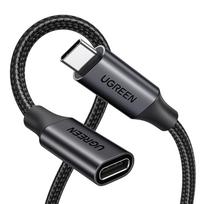 Kabelis ilgiklis USB C kištukas – USB C lizdas USB3.2 100W 1m 10Gbps juodas US372 UGREEN