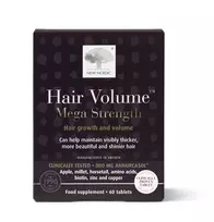 NEW NORDIC HAIR VOLUME MEGA STRENGTH, 60 tablečių