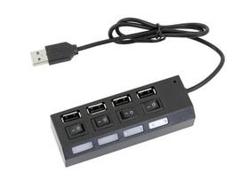 USB skirstytuvas - koncentratorius Fusion USB 2.0 - 4 x USB 2.0, juodas