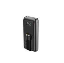 Gembird PB20-PD20-LCD-01 Greito įkrovimo išorinė baterija su integruotais laidais, 20 W, 20000 mAh, juoda