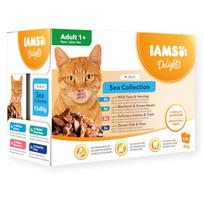 IAMS DELIGHTS Adult Sea in Jelly box – šlapias pašaras katei – 12x85g