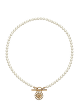 Lauren Ralph Lauren - Nk Prl Padlock Pendant - Gld/Wht Pearl/Cry - Perlų vėriniai - Kreminė spalva