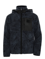 Didriksons - Joule Kids' Printed Full-Zip - Flisinė striukė - Juoda