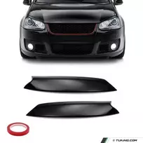 Priekinių žibintų apdailos komplektas skirtas VW Golf 5 / Jetta 5 (03-10), juoda blizgi spalva
