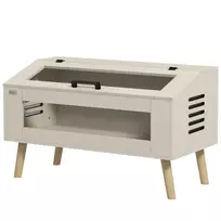 PawHut terariumas ropliams, 140 l roplių šėrimo dėžė su grūdinto stiklo langais, dangčiu, kojomis, roplių veisimo dėžė varliagyviams, vorams, ąžuolo spalvos, 100 x 50 x 60 cm