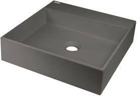 Vonios kriauklė Deante CORREO granitinė ant paviršiaus ANTRACITINĖ METALINĖ 400x400mm