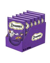 DREAMIES Traškūs skanėstai katėms su antienos skoniu, 6 x 60 g