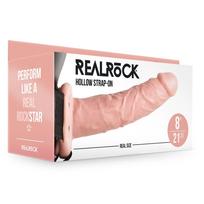 Real Rock Hollow Strap-On – tuščiaviduris strap-on diržas, 8 inch
