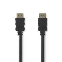 Nedis didelės spartos 2 m HDMI laidas su eternetu, paauksuotas [juodas]