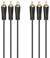 Kabelis Hama 3 x RCA - 3 x RCA 3 x RCA male, 3 x RCA male, 3 m, juoda sp.