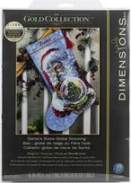 DIMENSIONS Simplicity Creative Corp Kojinės Kalėdų Senelio sniego gaublys D70-08985