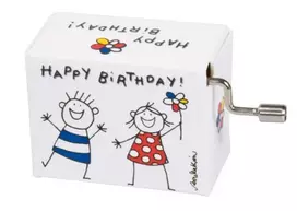 Muzikinė dėžutė Fridolin Happy Birthday in Box Happy Birthday - Boy & Girl