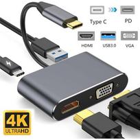 USB &scaron;akotuvas Reach USB-C to HUB PD + HDMI + VGA + USB 3.0