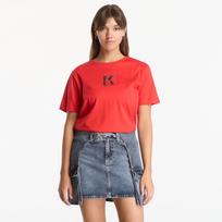 Karl Lagerfeld Jeans Reg K Logo Tee Iridescent - Dydis S (B3W17018433 Marškinėliai)