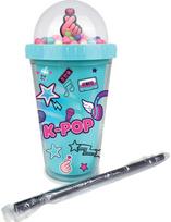 Gertuvė su šiaudeliu CP K-POP Purple, 450 ml