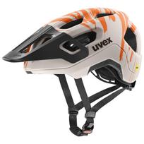 Šalmas Uvex react jr. Mips warm grey-orange matt