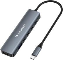 Wozinsky 6w1 Hub rozdzielacz USB-A USB-C DisplayPort HDMI - szary 6w1 Hub rozdzielacz USB-A USB-C DisplayPort HDMI - szary | 5907769366437 | 5907769366437