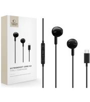 Juodos Type-C ausinės "Tech-Protect Ultraboost Earphone Core G4"