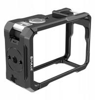 Metal protective case with a Puluz cold shoe mount for the DJI Osmo Action 6 | PU1074B | 5905156101807