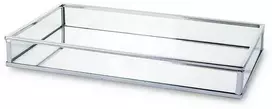 Art-Pol Padėklas metalinis su veidrodžiu sidabrinės sp. 3x24x14 cm 135834