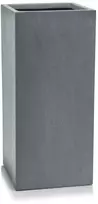 POLNIX Keraminis vazonas ECOLITE, kvadratinis, pilkas, 28 x 60(A) cm