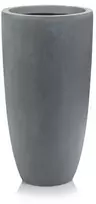 POLNIX Keraminis vazonas ECOLITE, apvalus, pilkas, 32 x 62(A) cm