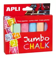 APLI Kids milžiniškos kreidos, 6 vnt. (spalvotos)