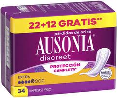 Ausonia Inkontinencijos Pagrindai Discreet Extra 34 vnt.