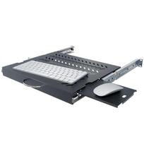 Stalflex Lentyna klaviatūrai ir pelei 19" 1U, 350mm, Juodas RSR-F2-19-1U-350B-KM
