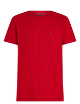 Tommy Hilfiger - Ess Seasonal Reg Fit Solid Tee - Marškinėliai trumpomis rankovėmis - Raudona
