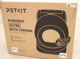 PETKIT Purobot Ultra P9903 automatinė kačių kraiko dėžė su AI kamera, naudota, subraižyta, balta