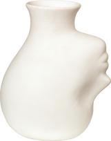 Polspotten Vaza Upside-down Head 25 cm, balta