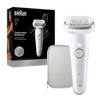 BRAUN Epilator | Silk-épil 9 SES9-000 | Operating time (max) 50 min | Number of power levels 2 | Wet  AND  Dry | White/Silver