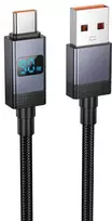 USB A į USB C laidas Hoco 5A su ekranu 1 m X118 juodas
