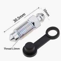 6 vnt. cinko lydinio stabdžių nuorinimo varžtai M10 x 1.0 mm su apsauginiais dangteliais