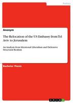 The Relocation of the US Embassy from Tel Aviv to Jerusalem: An Analysis from Ideational Liberalism and Defensive Structural Realism