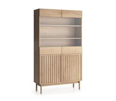 Vitrina KIOTO 106x183x37 cm ąžuolas Cremona/stiklas