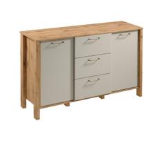 Komoda MENTA 138x81x40 cm ąžuolas Wotan/pilka