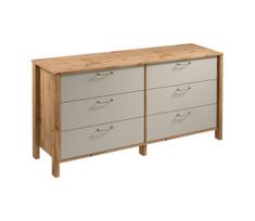 Komoda MENTA 170x81x47 cm ąžuolas Wotan/pilka
