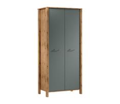 Komoda MENTA 90x200x53 cm ąžuolas Wotan/žalia