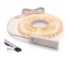 Rinkinys 1x LED juosta su jutikliu FLEX LED/3,6W/4xAA 2 m + 2x įleidžiamas profilis po 1 m