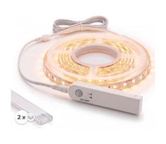 Rinkinys 1x LED juosta su jutikliu FLEX LED/3,6W/4xAA 2 m + 2x įleidžiamas profilis 1 m