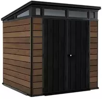 Keter Garden shed Deco Pent 7x7 walnut tone
