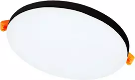 Tope Lighting Įmontuojama apvali juoda LED panelė su susiaurėjančiais kraštais "RUBI" 14W-3000K